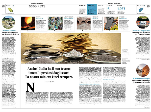 Anche l’Italia ha il suo tesoro : i metalli preziosi dagli scarti